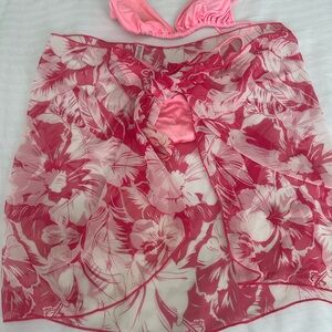 VTG Sandia Pink Flower Sarong